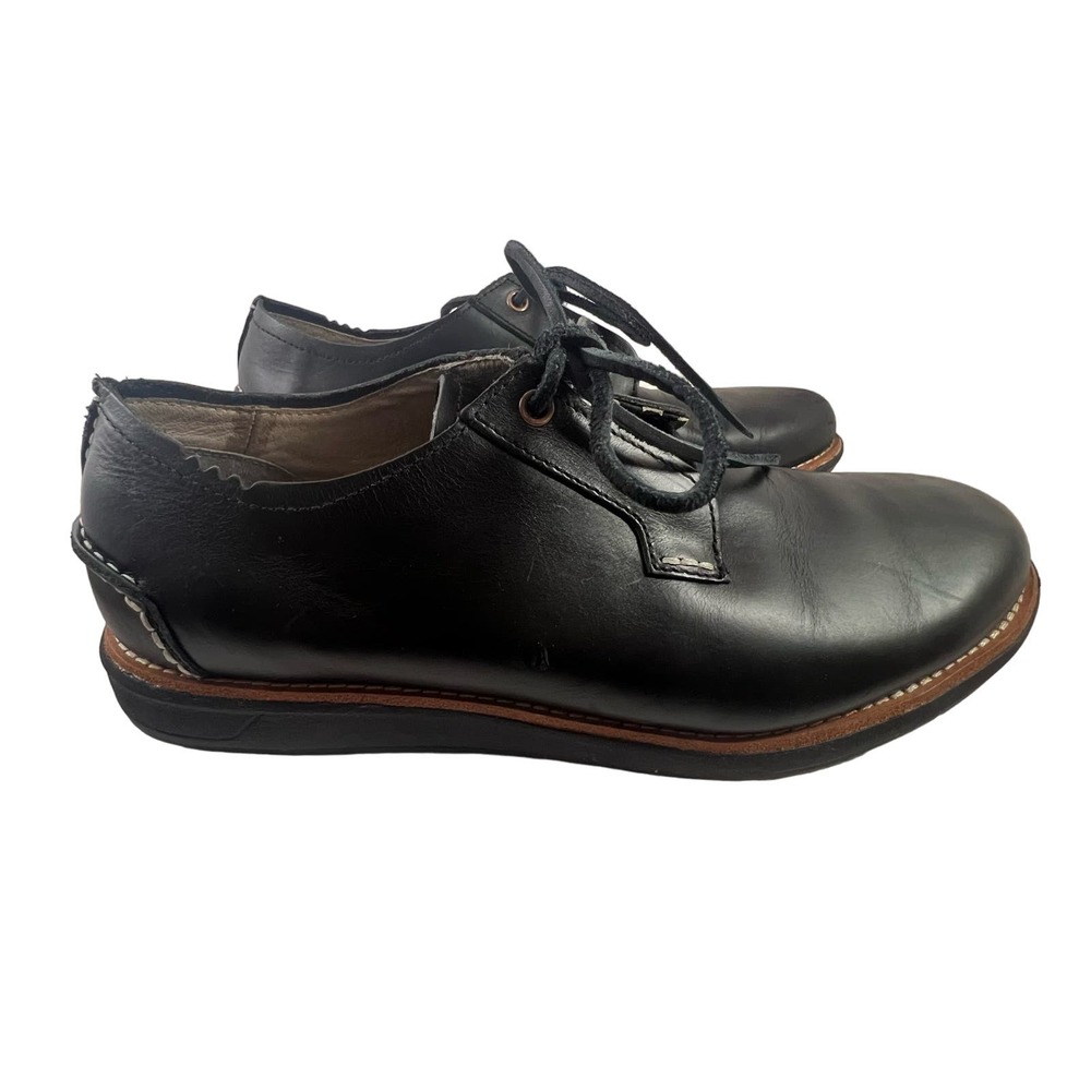 ohw? owns the factory‎ | Ferrell Black Leather Hidden Eyelet Derby | sz 9